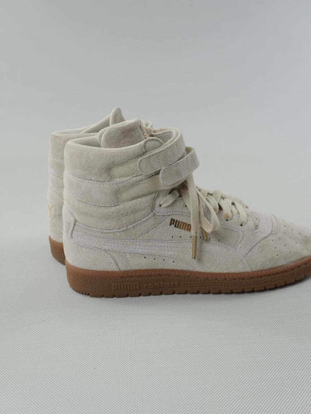 High Top Sneakers Size 10 Beige Suede PUMA Sky II Hi - Picture 6 of 11